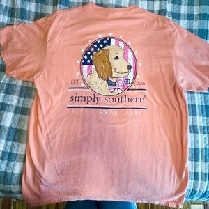 Simply Southern Coral Cotton Tee